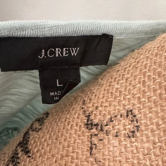 Lot of 2 jcrew Red and Light Green Lace Sleeve Tops - Picture 4 of 9